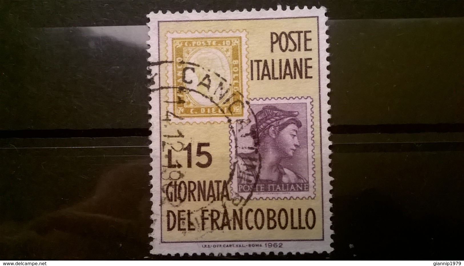 FRANCOBOLLI STAMPS ITALIA ITALY 1962 USED GIORNATA DEL FRANCOBOLLO SASSONE 952 - 1961-70: Usati