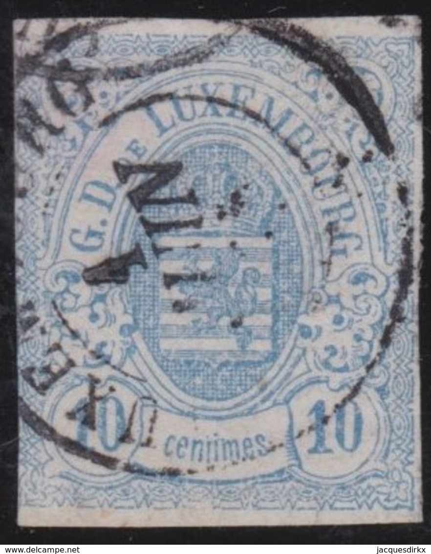 Luxembourg    .     Yvert  .    6        .       O      .         Gebruikt  .     /   .   Cancelled - 1859-1880 Wapenschild