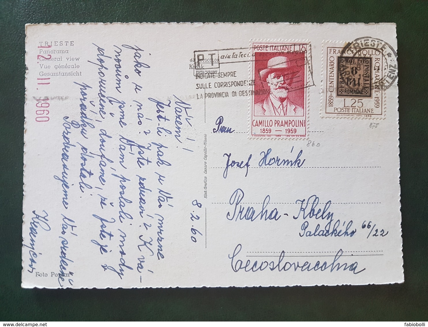 (18641) STORIA POSTALE ITALIA 1960 - 1946-60: Marcophilie