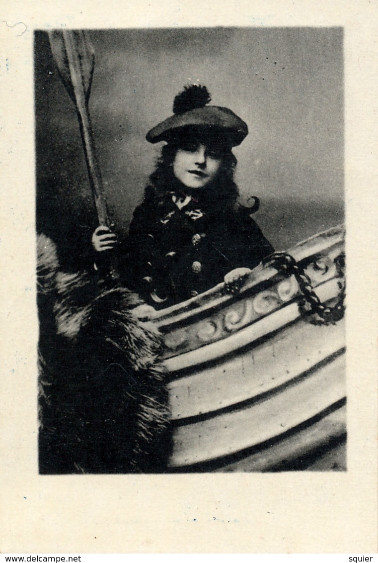 Early Advertisement Card,  Girl In Boat, Werven V.d.Neut,Horlogemaker Rotterdam - Andere & Zonder Classificatie