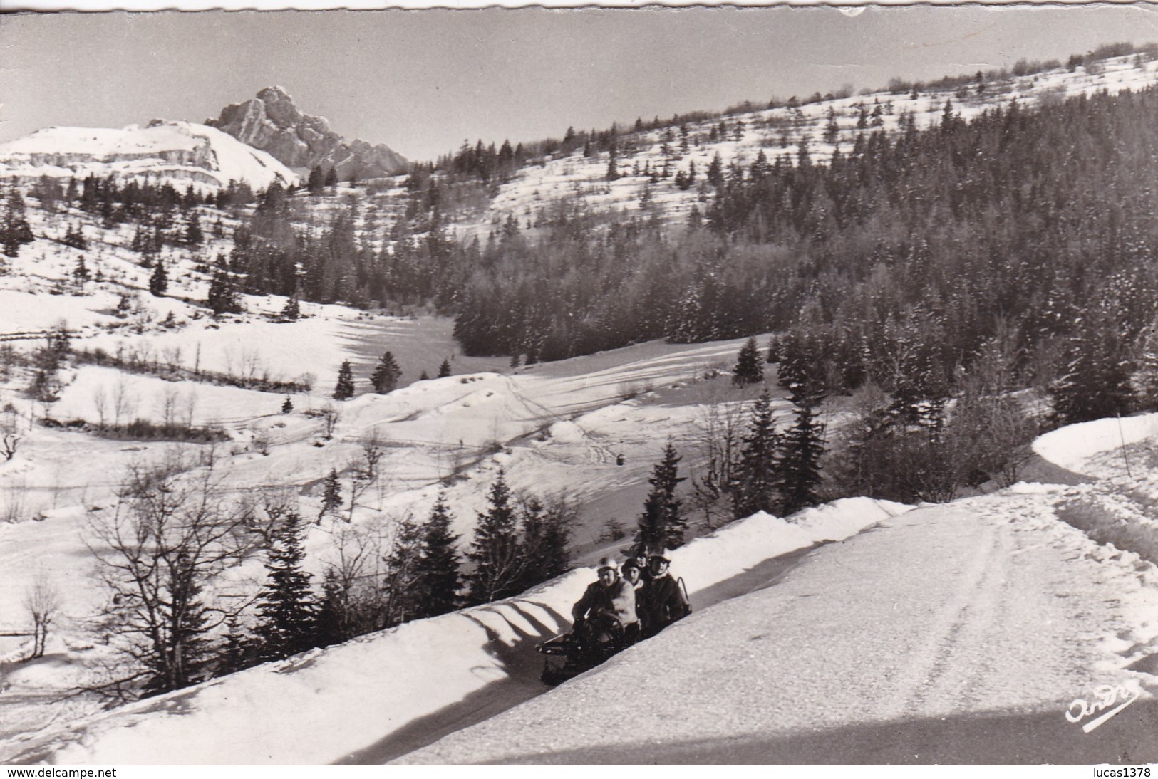 38 / VILLARD DE LANS / PISTE DE BOBSLEIGH ET LE CORNAFION / CIRC 1957 - Villard-de-Lans