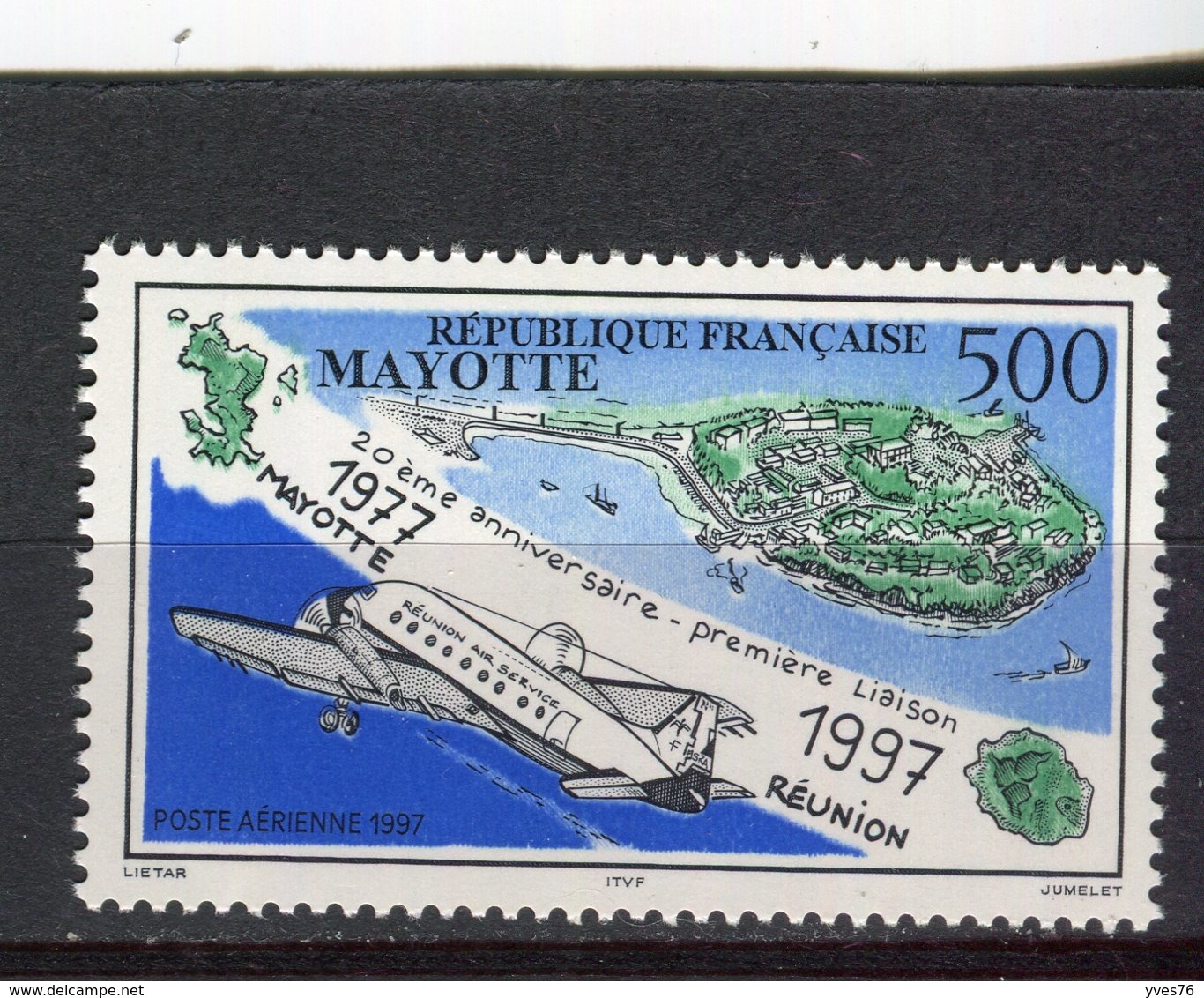 MAYOTTE - Y&T Poste Aérienne N° 2** - Liaison Aérienne Mayotte-Réunion - Posta Aerea