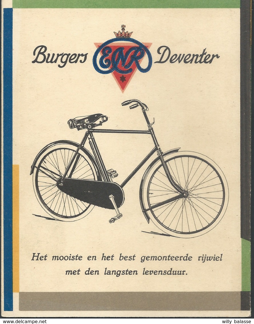 Double Carte Publicitaire Overijssel + Carte Géographique + Vélo Burgers Devener - Zwolle