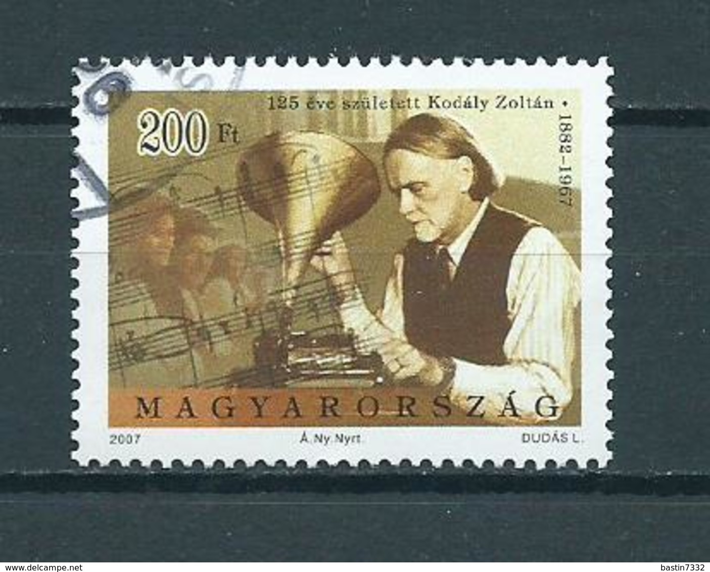 2007 Hungary Zoltan Kodaly Used/gebruikt/oblitere - Gebruikt