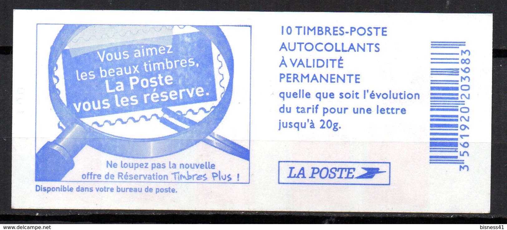 France Carnet Usage Courant Lamouche + Carré Noir N° 3744 C7 / C555 Neuf XX MNH - Autres & Non Classés