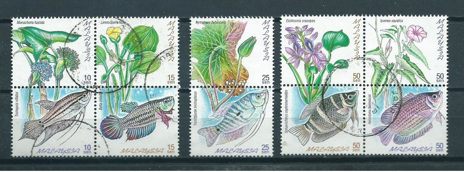 1999 Malaysia Complete Set Sealife,fish,flora,fauna Used/gebruikt/oblitere - Malaysia (1964-...)