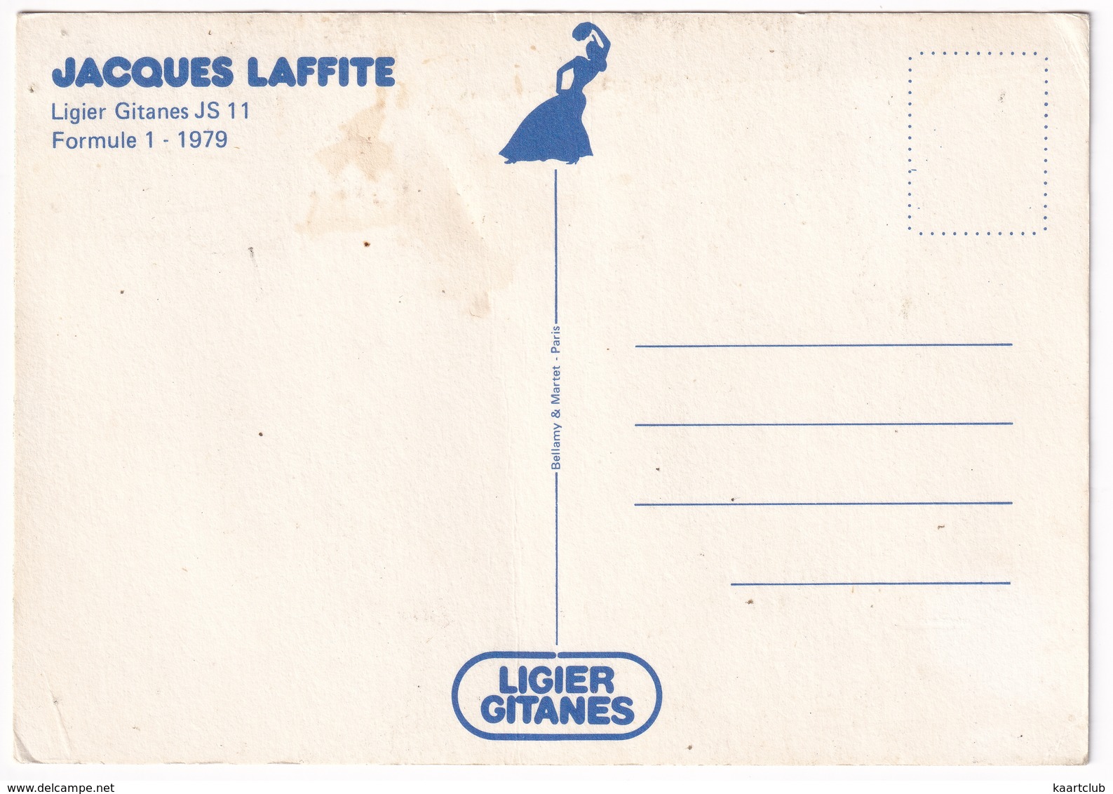 Jaques Lafitte - LIGIER GITANES JS 11 - Formule 1 - 1979 - Grand Prix / F1