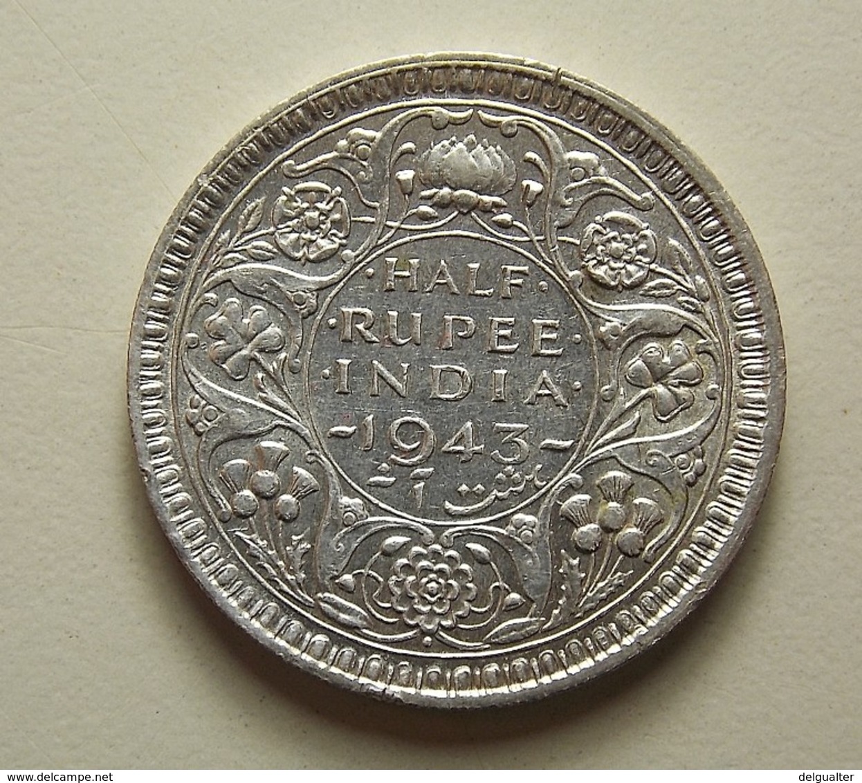 British India 1/2 Rupee 1943 Silver - Inde