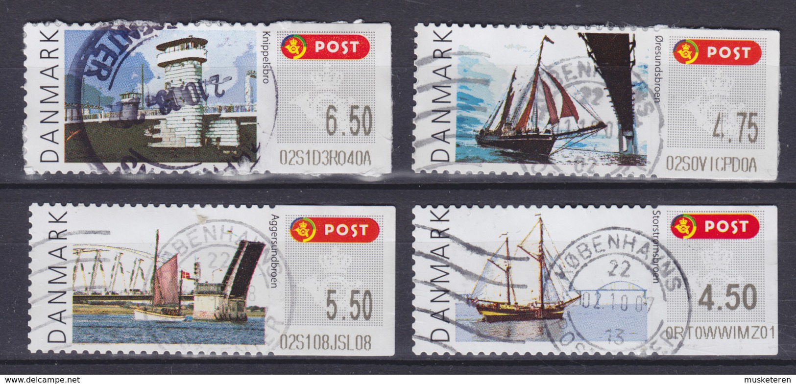 Denmark 2008 Mi. 38-41 Automatmarken Frama Label Brücken Bridges Ponts Complete Set !! - Automatenmarken [ATM]