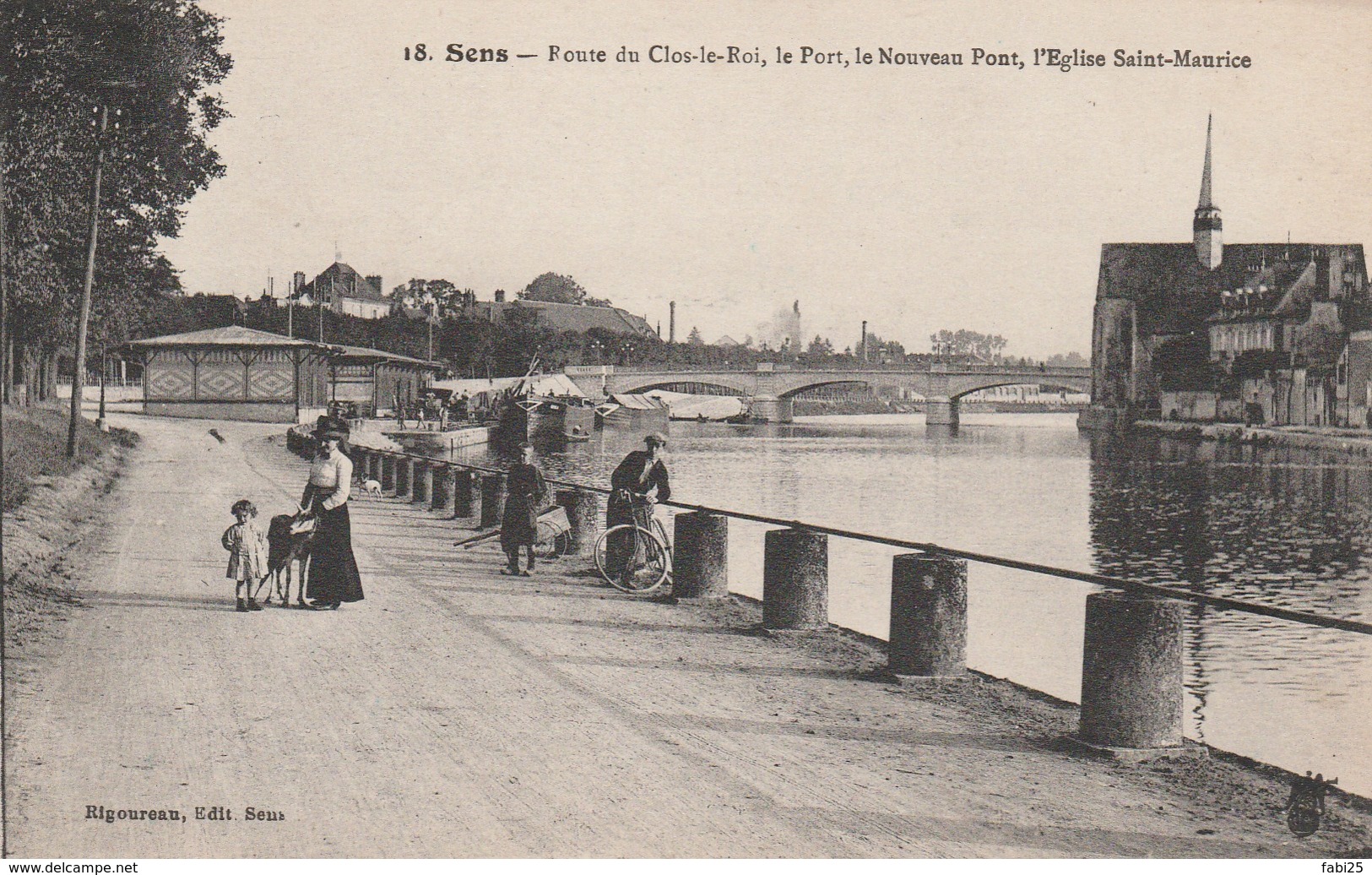 SENS ROUTE DU CLOS LE ROI LE PORT LE NOUVEAU PONT EGLISE SAINT MAURICE - Sens