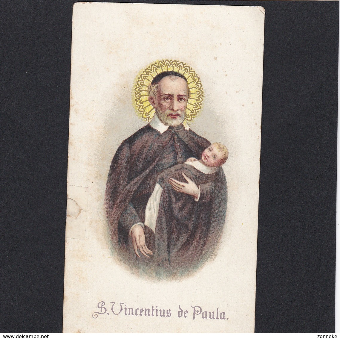 Devotieprent S.Vincentius De Paula - Religione & Esoterismo