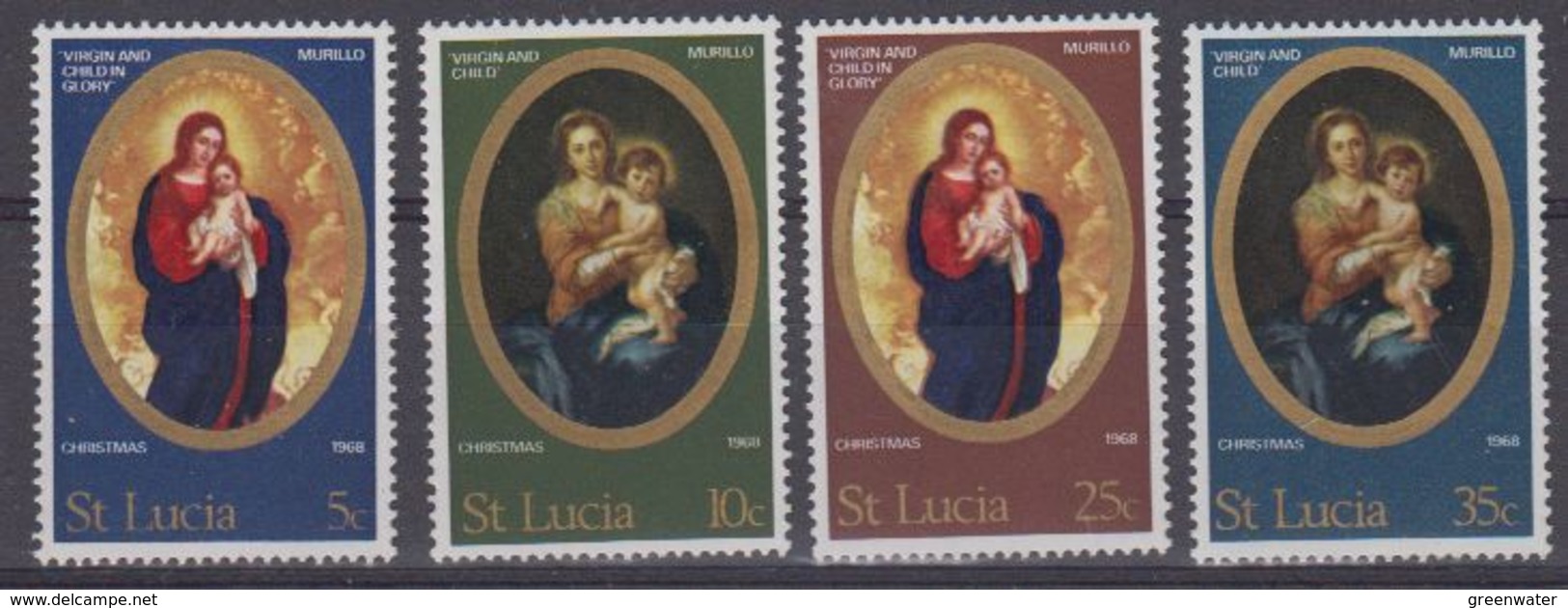 St. Lucia 1968 Christmas 4v ** Mnh (41902) - St.Lucia (...-1978)