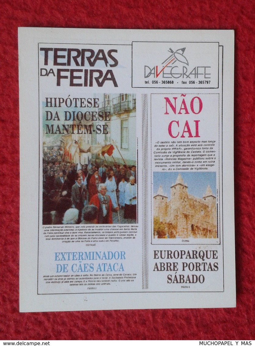 CALENDARIO DE BOLSILLO MANO PORTUGAL PORTUGUESE CALENDAR 1994 TERRAS DA FEIRA DAVEGRAFE FEIRAPRESSE SANTA MARIA DE FEIRA - Tamaño Pequeño : 1991-00