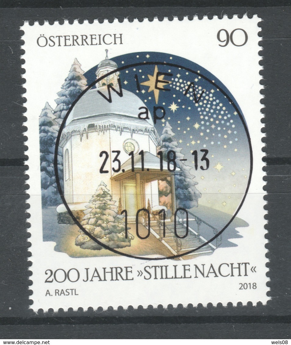 Österreich 2018: "Weihnachten - Stille Nacht" Gestempelt (siehe Foto/Scan) - Oblitérés