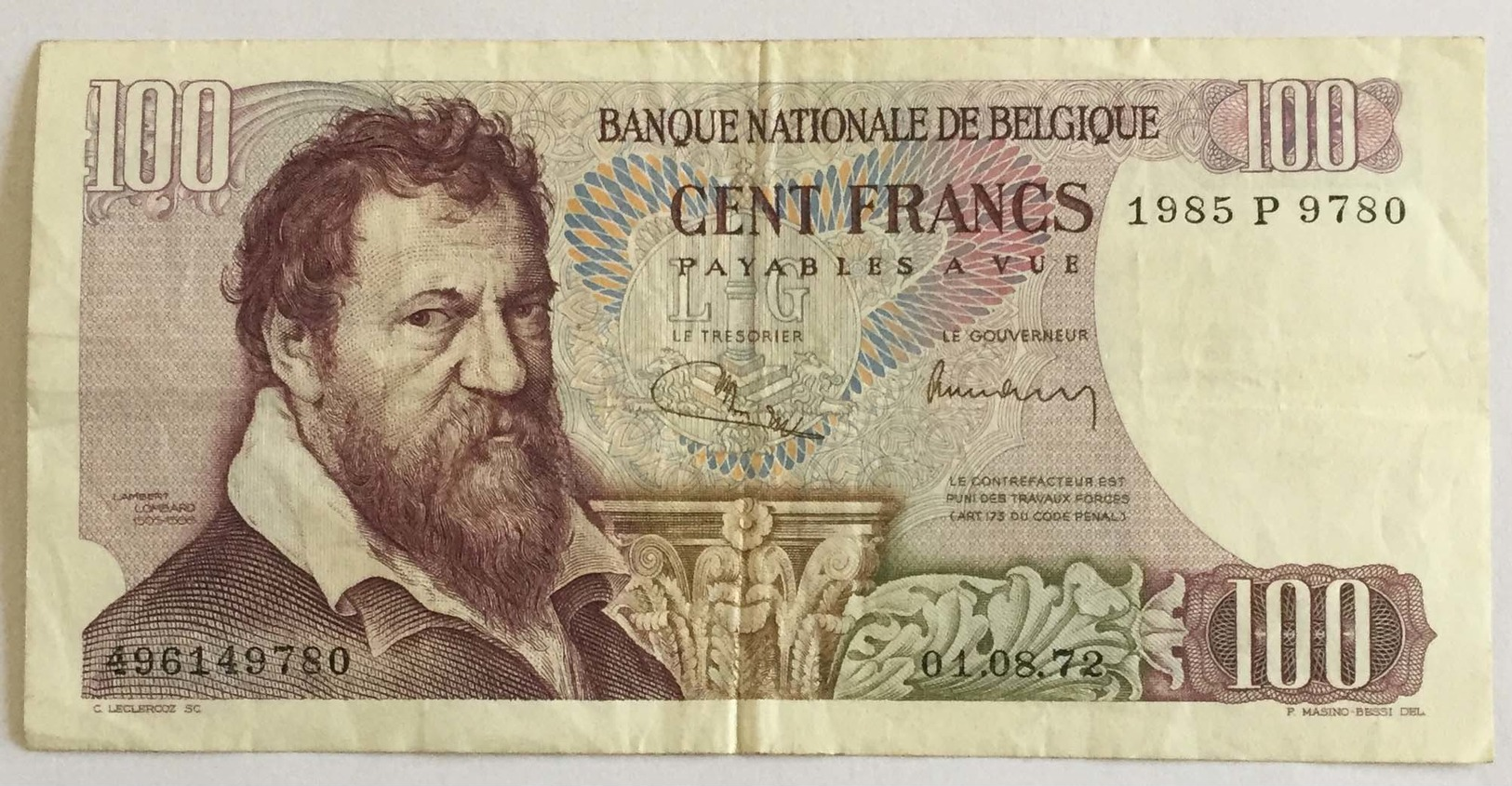 Banque Nationale De Belgique - Cent Francs - 1972 - 100 Francs