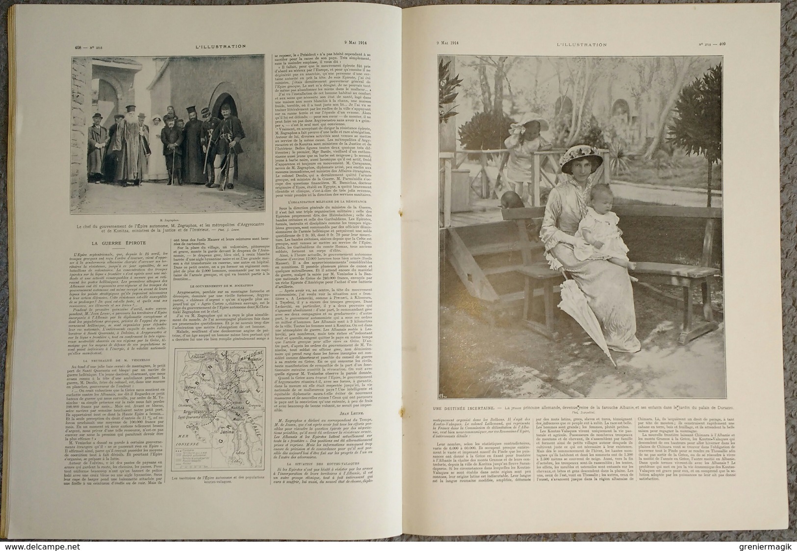 L'Illustration 3715 9 mai 1914 François Joseph/Zapata Vera-Cruz/Expédition polaire Mawson/Entre la Grèce et l'Albanie