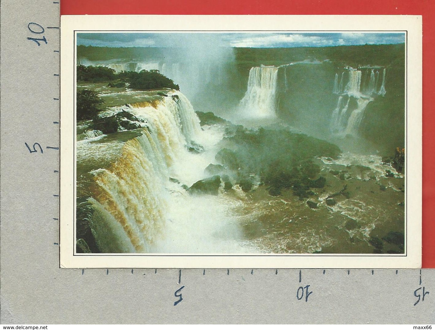 CARTOLINA NV DE AGOSTINI - ARGENTINA - Le Cascate Dell'Iguacu - Vedute Dal Mondo - 10 X 15 - Argentina