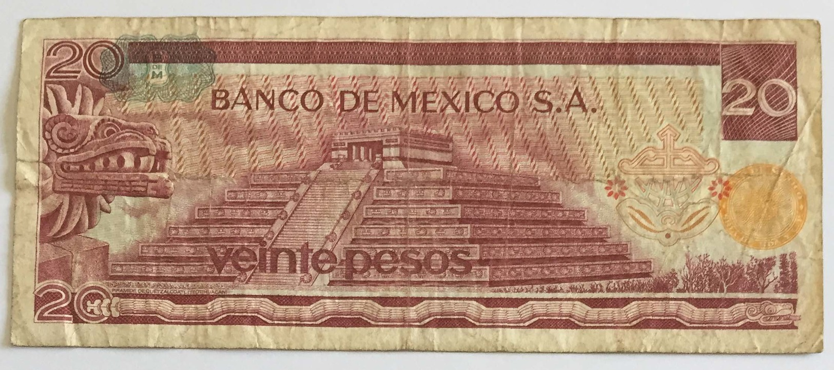 El Banco De Mexico S.A. - Veinte Pesos - Mexique
