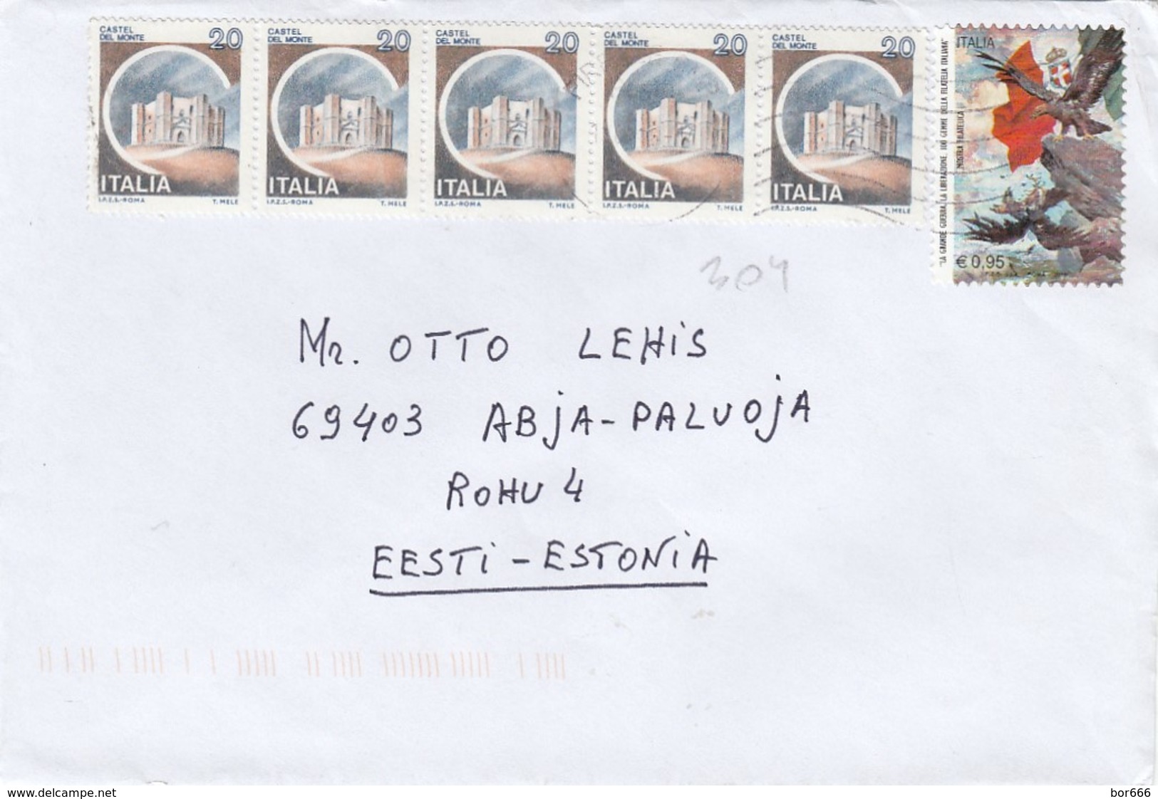 GOOD ITALY Postal Cover To ESTONIA 2016 - Good Stamped: Castles ; Eagles - 2011-20: Used