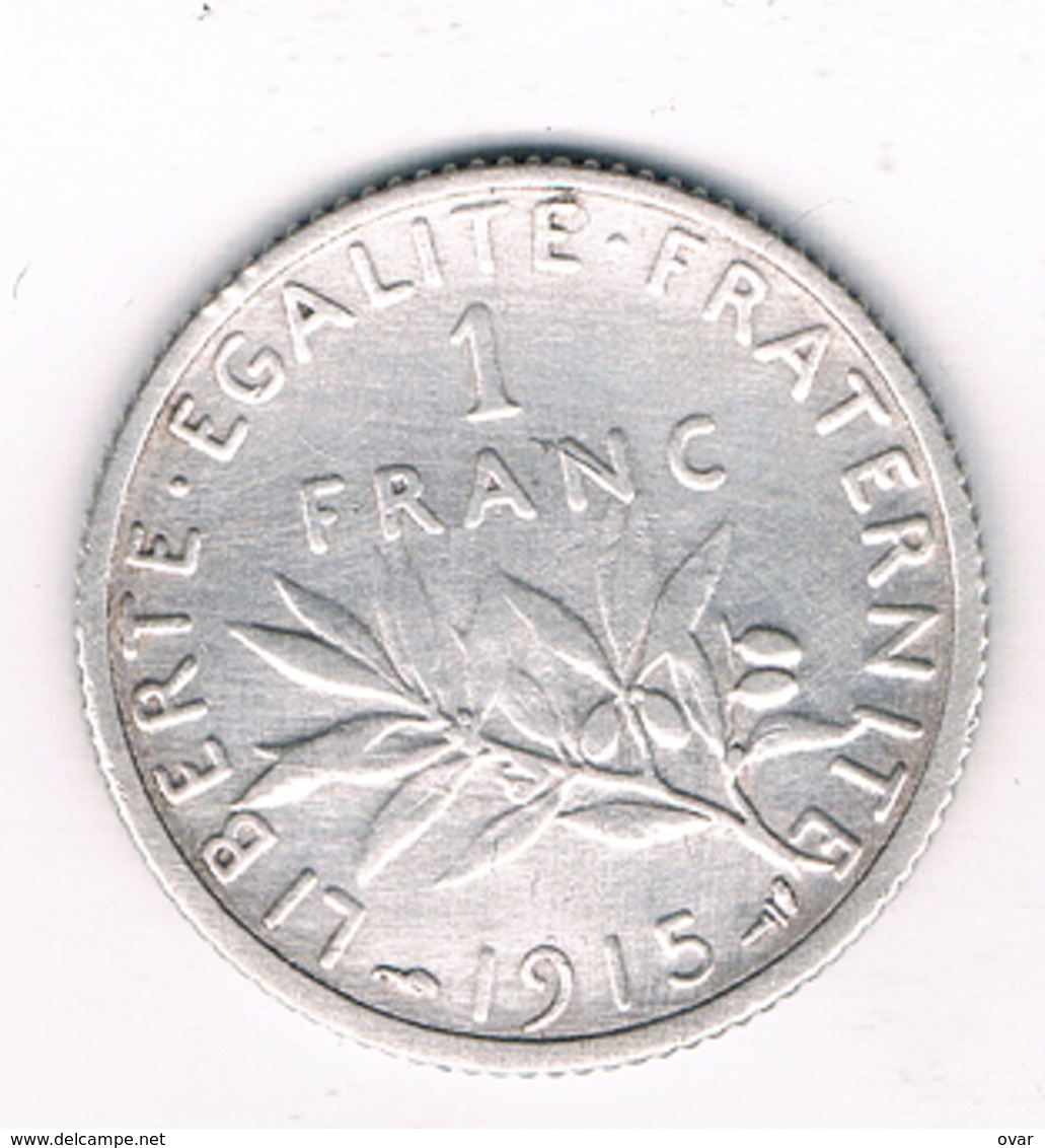 1 FRANC 1915 FRANKRIJK /1584/ - Sonstige & Ohne Zuordnung