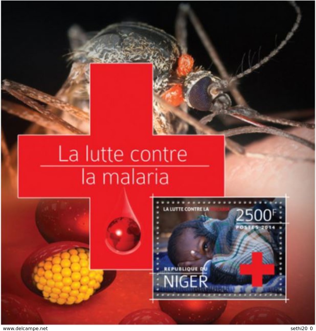 Niger  2014 Nobel Red Cross Croix Rouge  Malaria  MNH - Prix Nobel