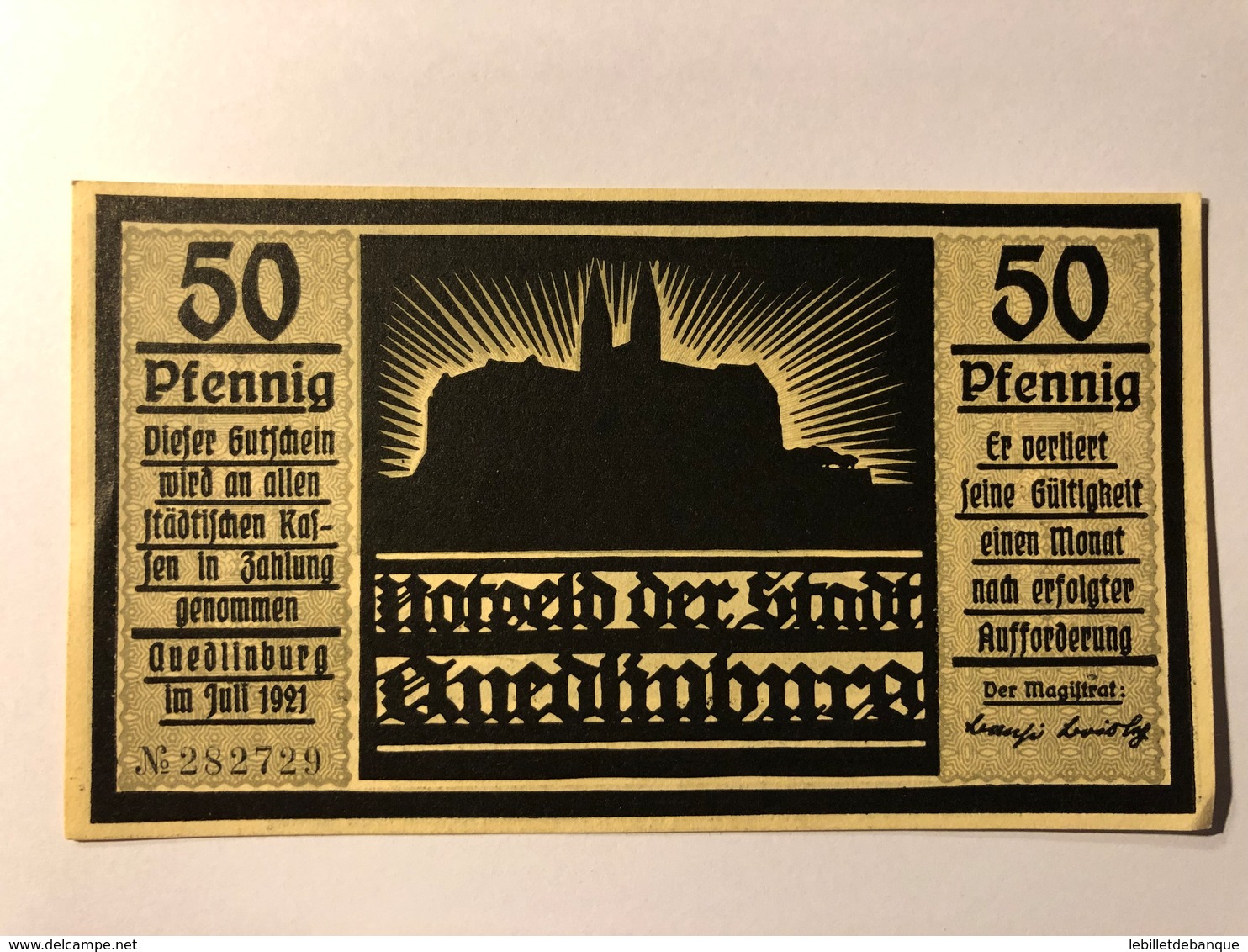 Allemagne Notgeld Quedlinburg 50 Pfennig - Collections