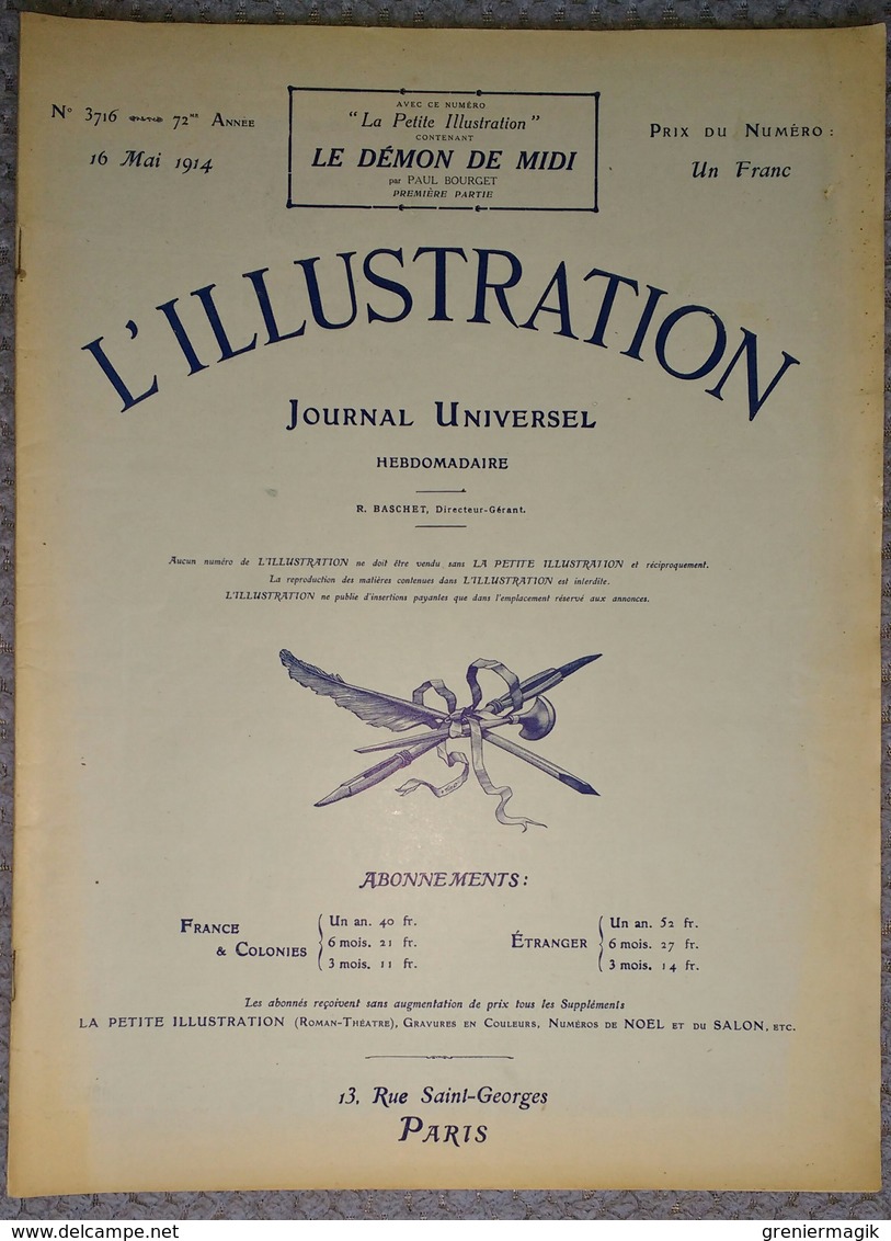 L'Illustration 3716 16 Mai 1914 Empire Africain De La France Taza Borkou Biskra-Touggourt/Vera-Cruz/Sacha Guitry/Maroc - L'Illustration