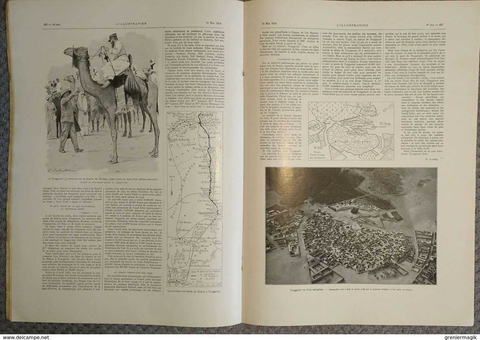 L'Illustration 3716 16 mai 1914 Empire africain de la France Taza Borkou Biskra-Touggourt/Vera-Cruz/Sacha Guitry/Maroc