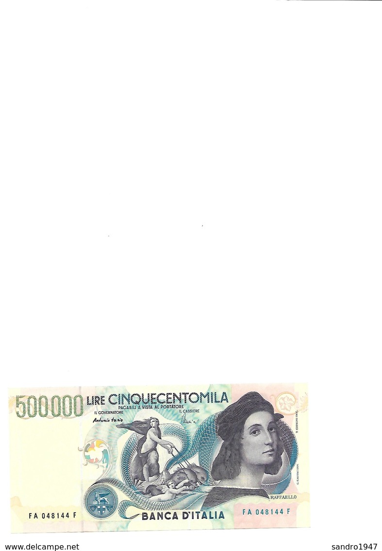 Banconota FDS L.500000 Raffaello Firme:Fazio/Amici - 500000 Lire