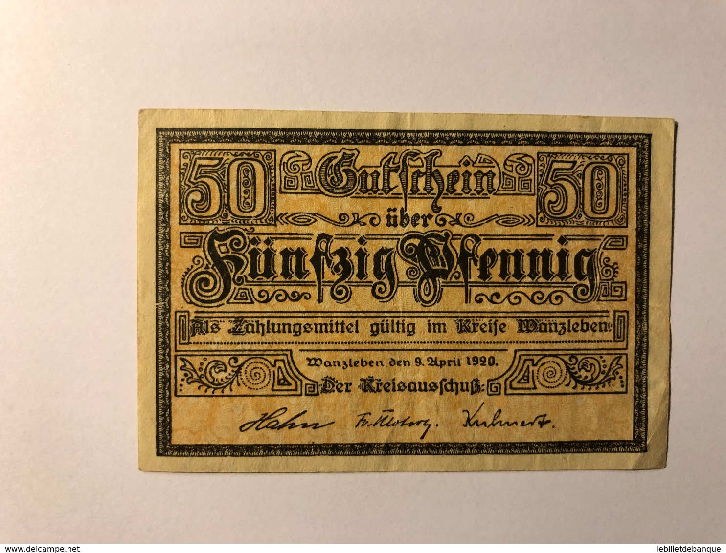 Allemagne Notgeld Wanzleben 10 Pfennig - Collections