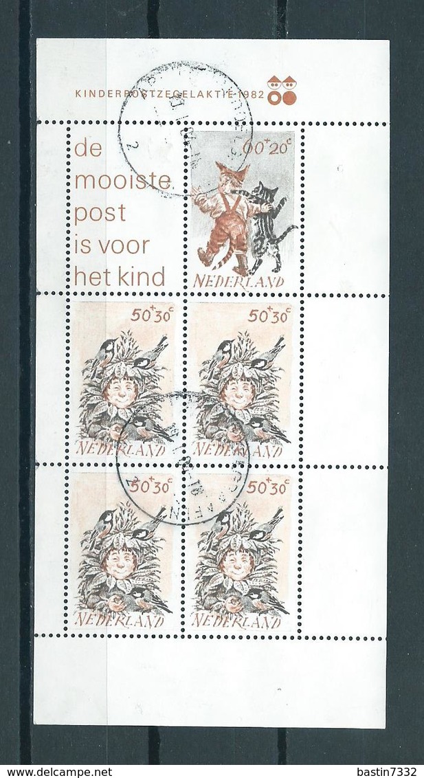 1982 Netherlands Complete M/Sheet Child Welfare Used/gebruikt/oblitere - Blokken