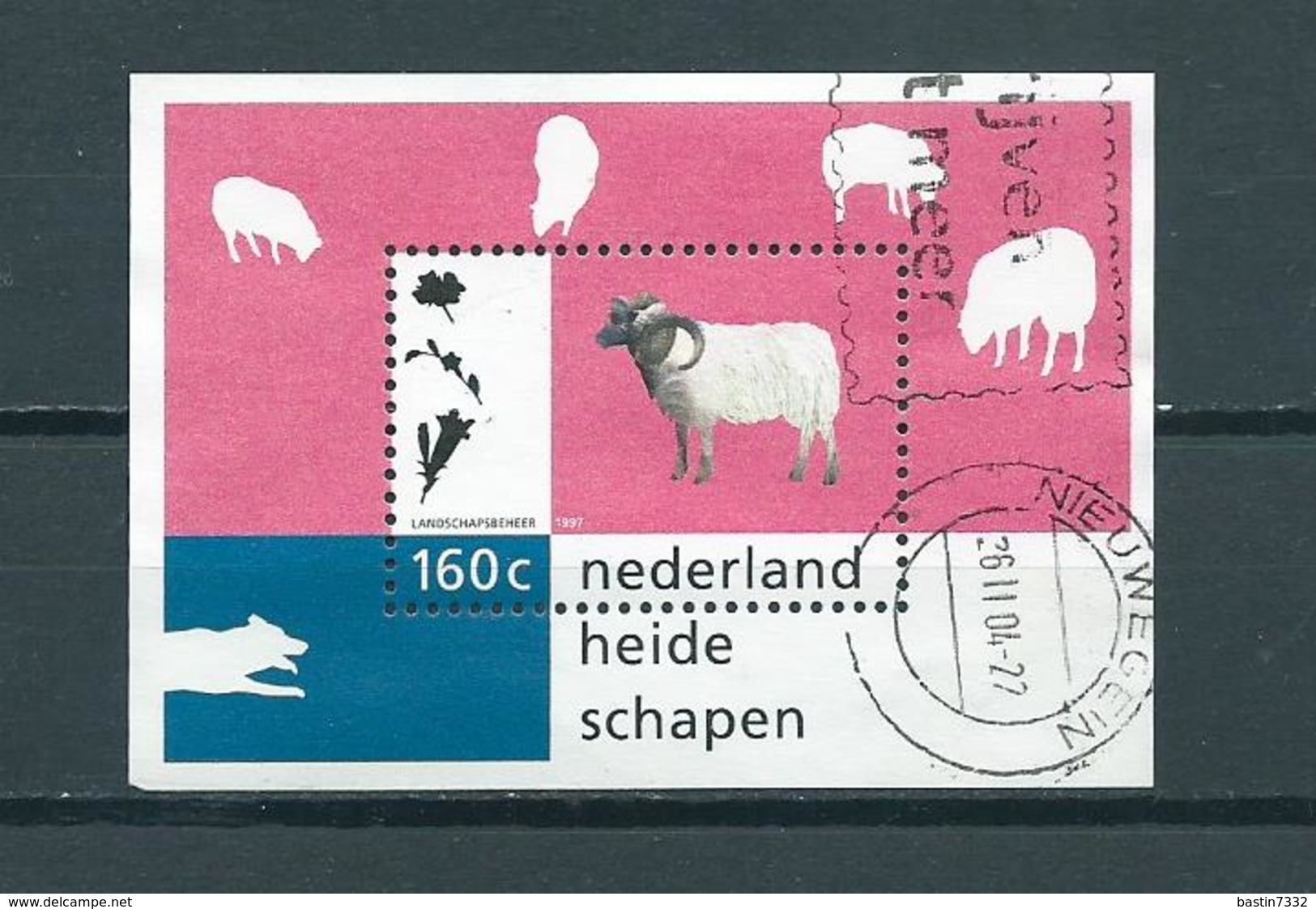 1997 Netherlands Complete M/Sheet Heideschapen Used/gebruikt/oblitere - Blocks & Sheetlets