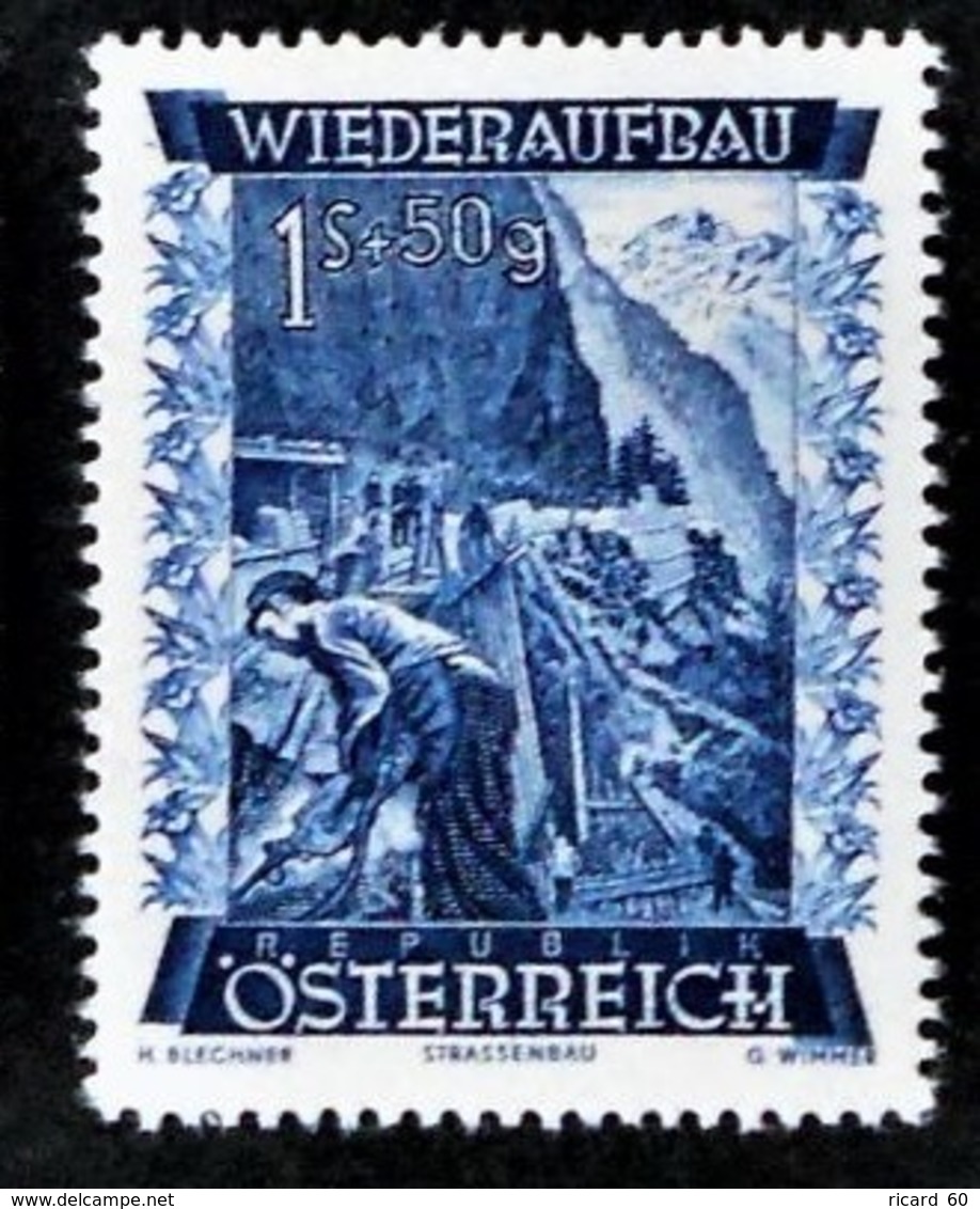 Timbres Neufs** D'autriche, N°720 Yt, Au Profit De La Reconstruction,  Routes - Neufs