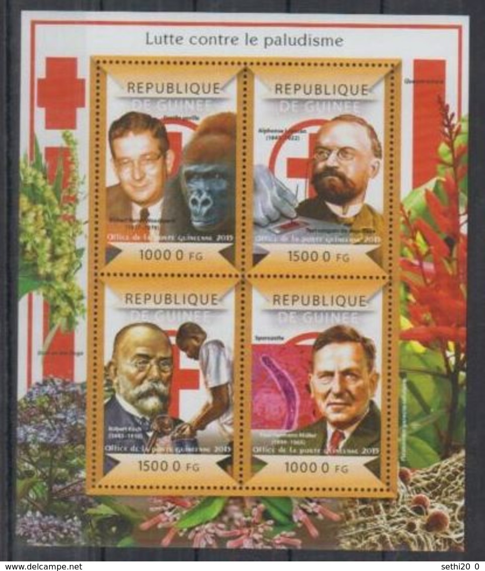 Guinée 2015 Nobel Red Cross Croix Rouge  Paludisme  MNH - Prix Nobel