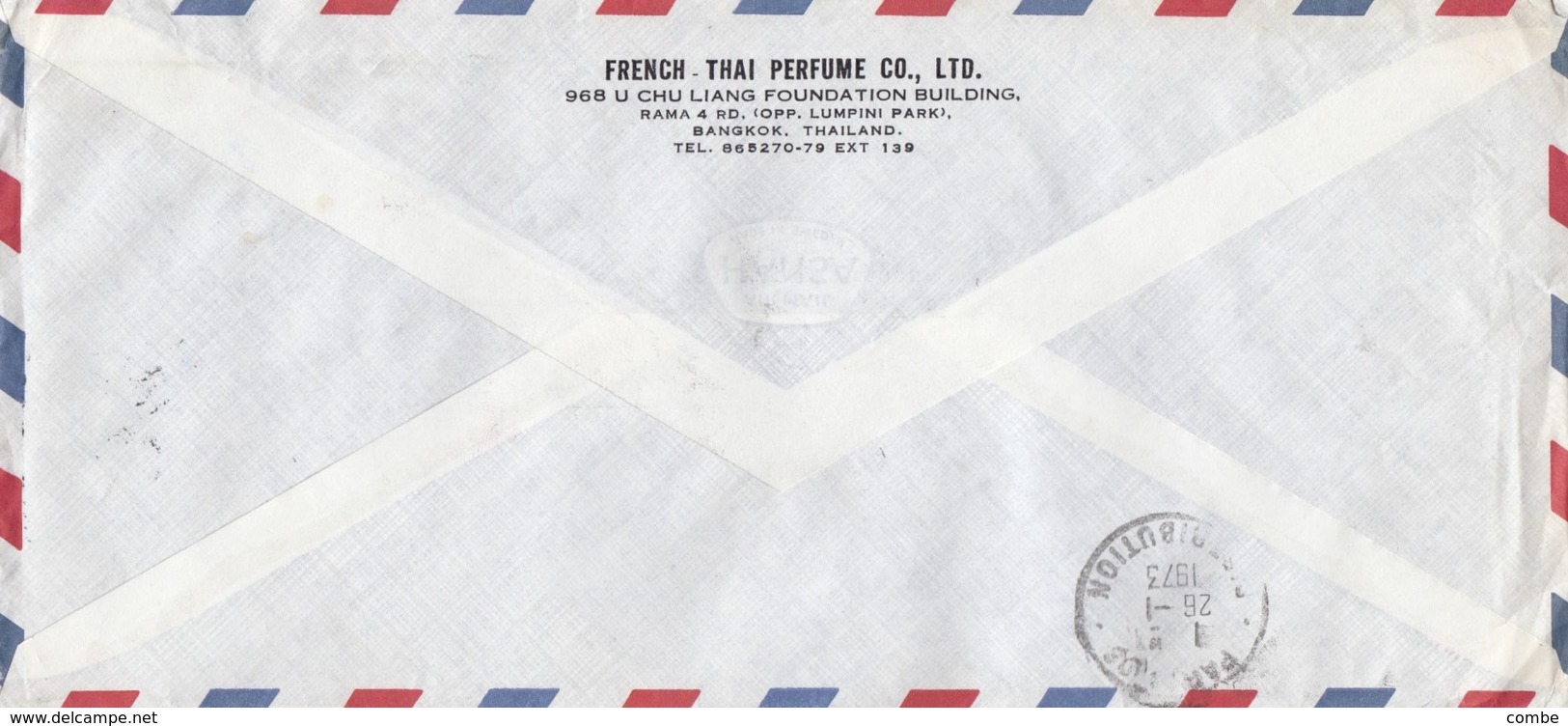 COVER. LETTRE. THAILAND. FRENCH-THAI PERFUME BANGKOK TO FRANCE - Other & Unclassified