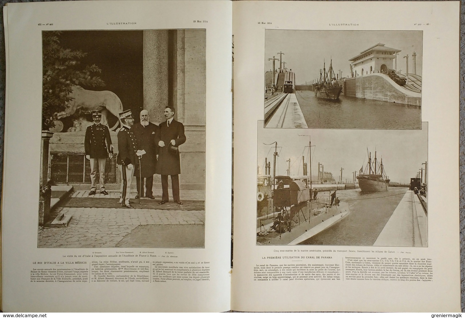 L'Illustration 3717 23 mai 1914 Etats-Unis au Mexique/Liaison Algérie-Maroc/Canal de Panama/Procès Hansi Colmar/Train