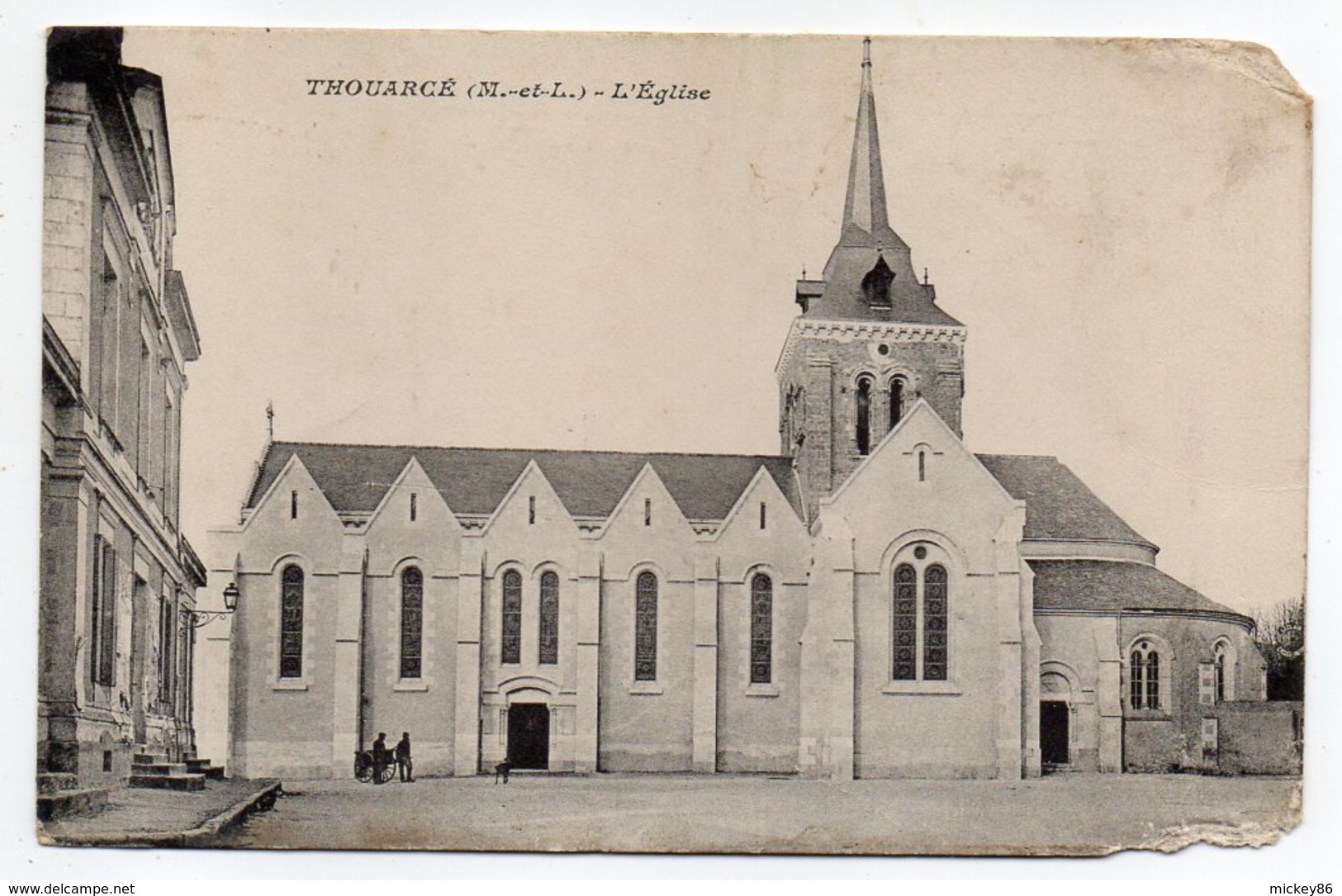 THOUARCE--1917--L'église (petite Animation).....--coins Droits Abimés..................à Saisir - Thouarce