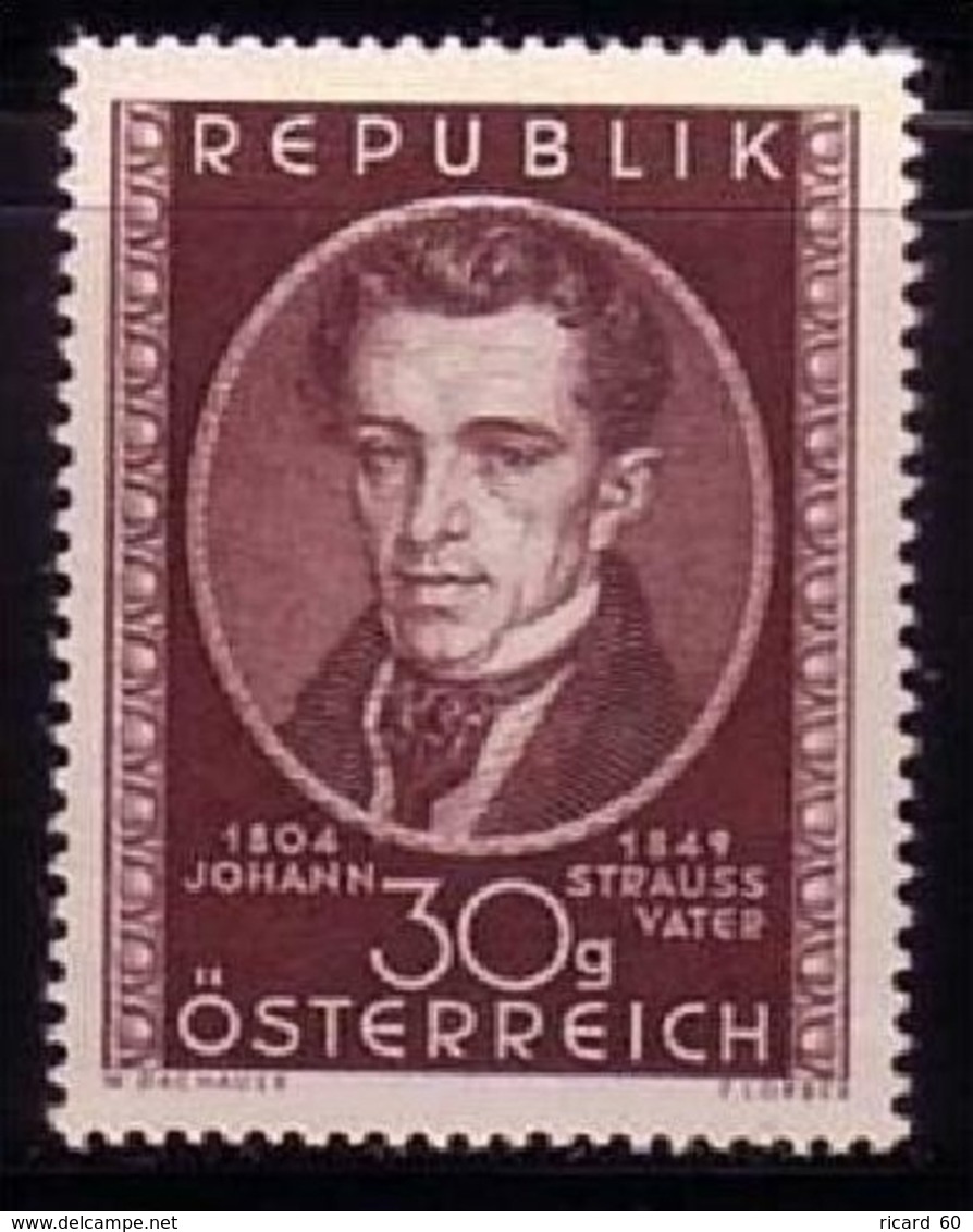 Timbres Neufs** D'autriche, N°778 Yt, Johann Strauss, Compositeur, Musique - Neufs