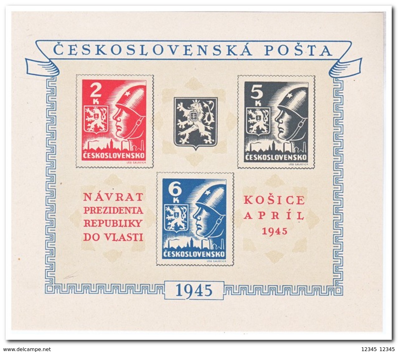 Tsjechoslowakije 1945, Postfris MNH, Soviet Soldier - Ongebruikt