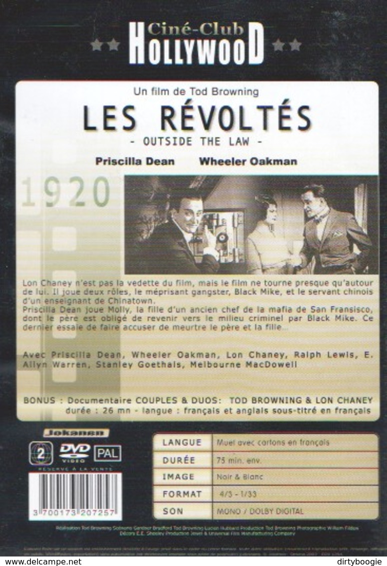 Les REVOLTES - Tod BROWNING - Lon CHANEY - Policiers