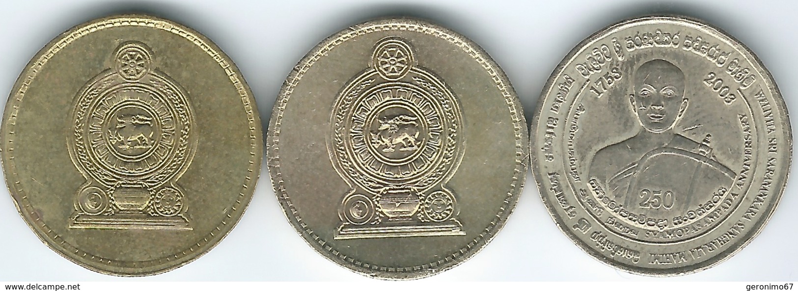 Sri Lanka - 5 Rupees - 2003 - Upasampada (KM169) 2004 (KM148) 2005 (KM148.2a) - Sri Lanka