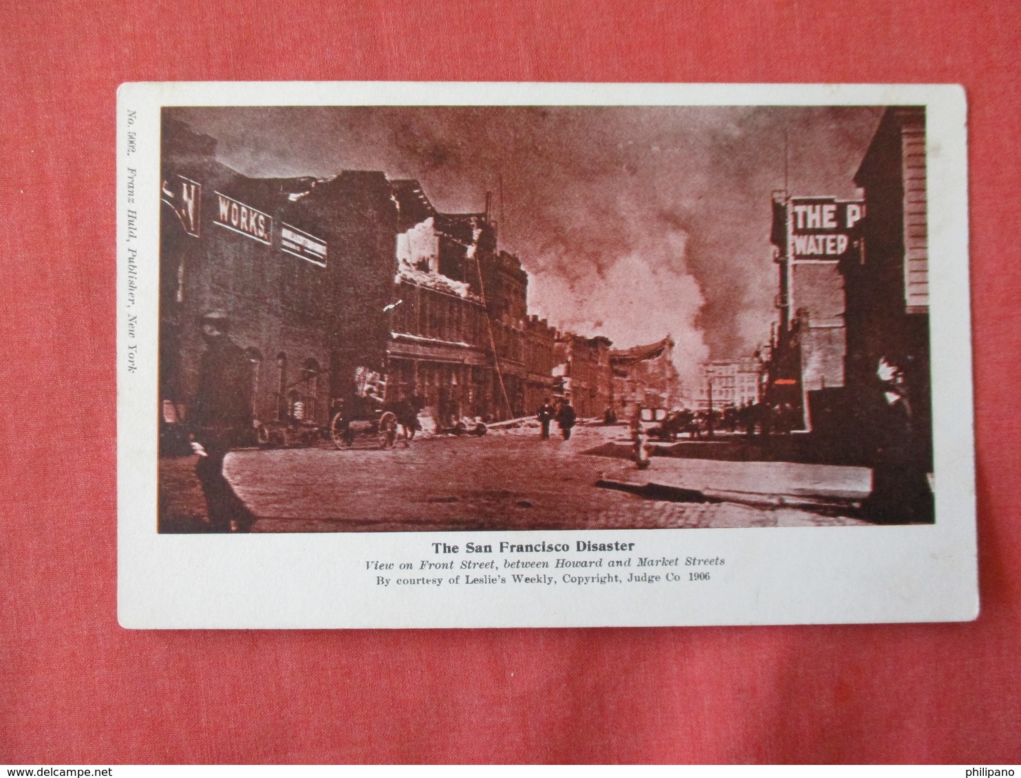 Disaster  San Francisco   Front Street  1906-------------ref 3178 - Catastrophes