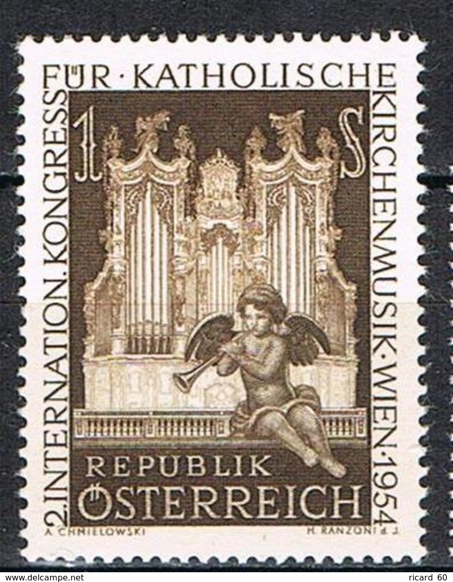 Timbres Neufs** D'autriche, N°841 Yt, Congrès International De Musique Des églises Catholiques, Grandes Orgues, Séraphin - Neufs