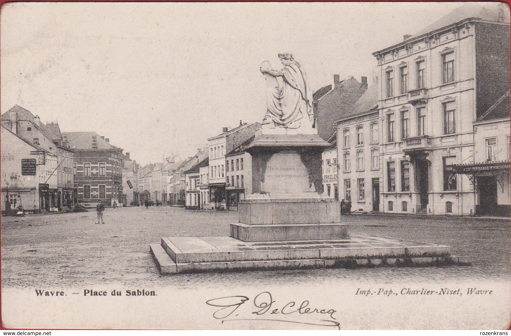 Wavre Waver Place Du Sablon 1904 Geanimeerd Animee - Wavre