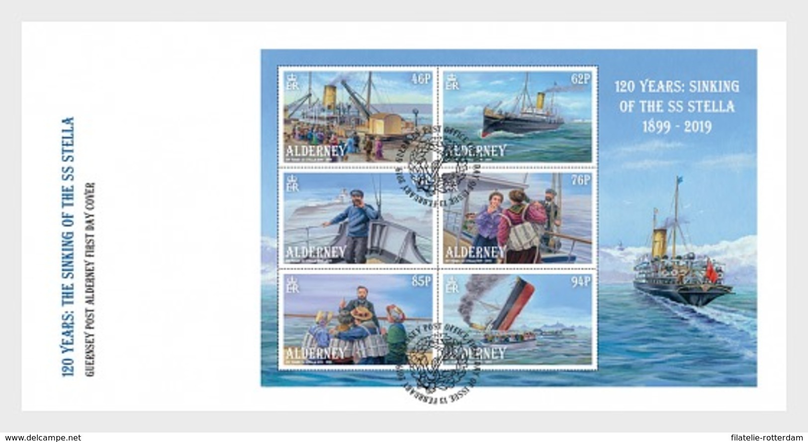 Alderney - Postfris / MNH - FDC Sheet 120 Jaar SS Stella 2019 - Alderney