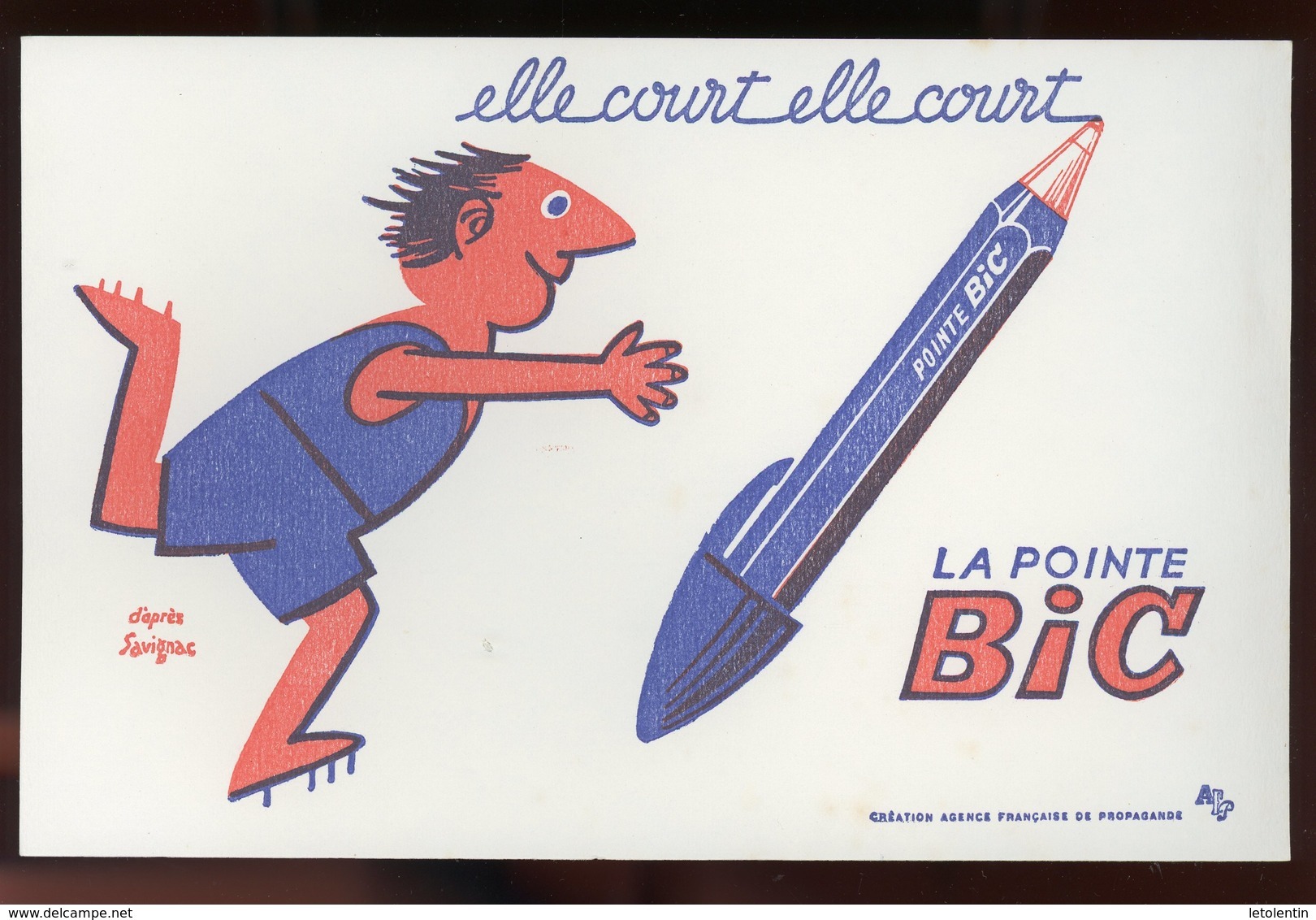 BUVARD:  LA POINTE BIC - FORMAT 13,5X21 Cm - Papeterie