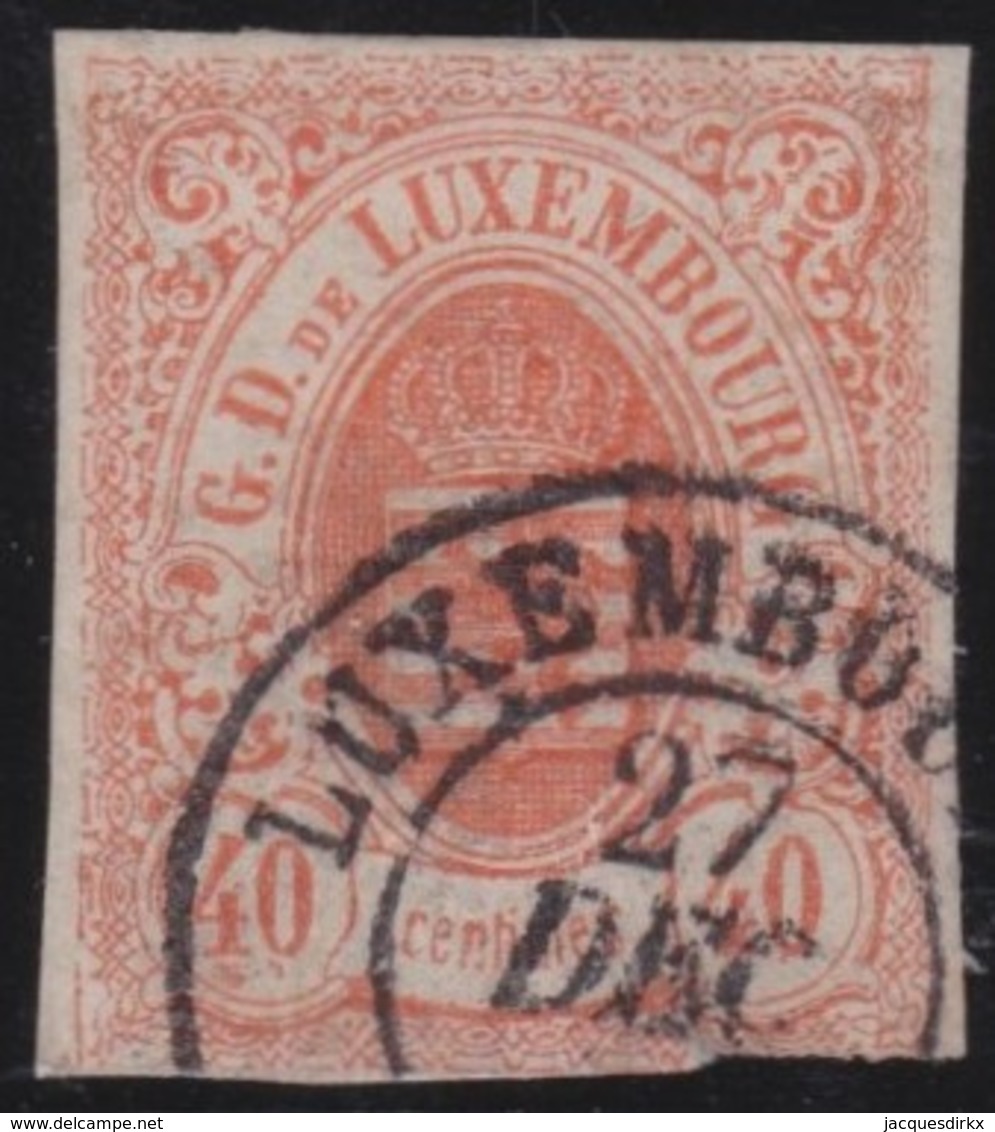 Luxemburg     .     Yvert  .     11  Signed         .        O    .          Gebruikt   .     /   .     Cancelled - 1859-1880 Wapenschild