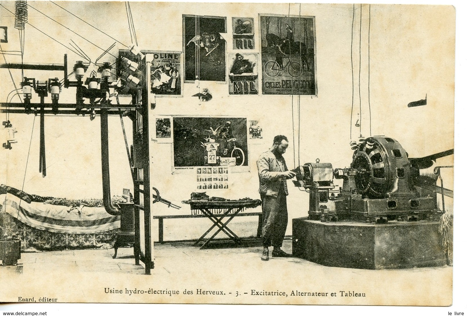 725. CPA 16 SAINT-AIGULIN.USINE HYDRO-ELECTRIQUE DES HERVEUX. EXCITATRICE ALTERNATEUR ET TABLEAU - Autres & Non Classés