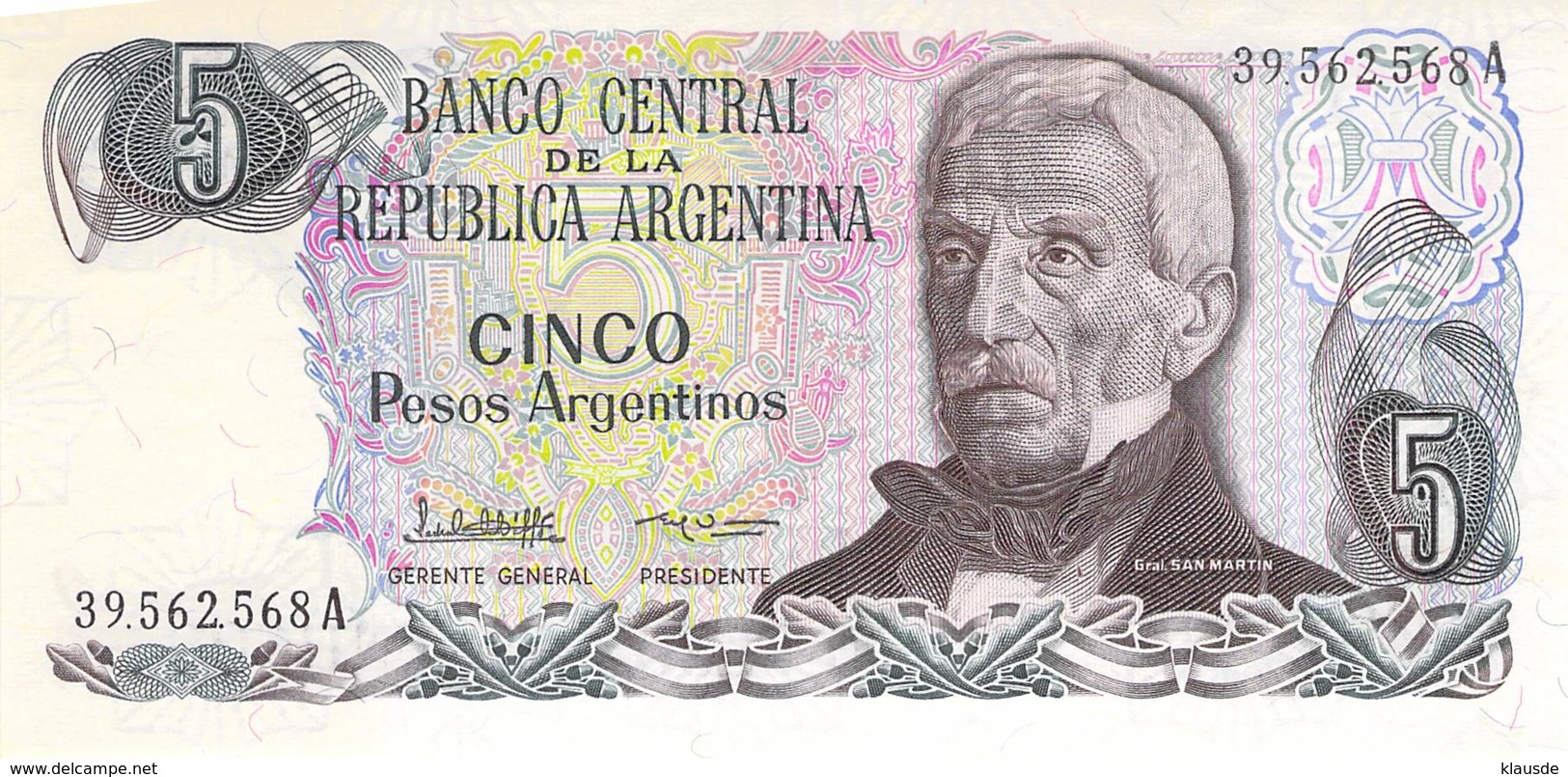 Cinco Peso  Banknote Argentinien - Argentinien