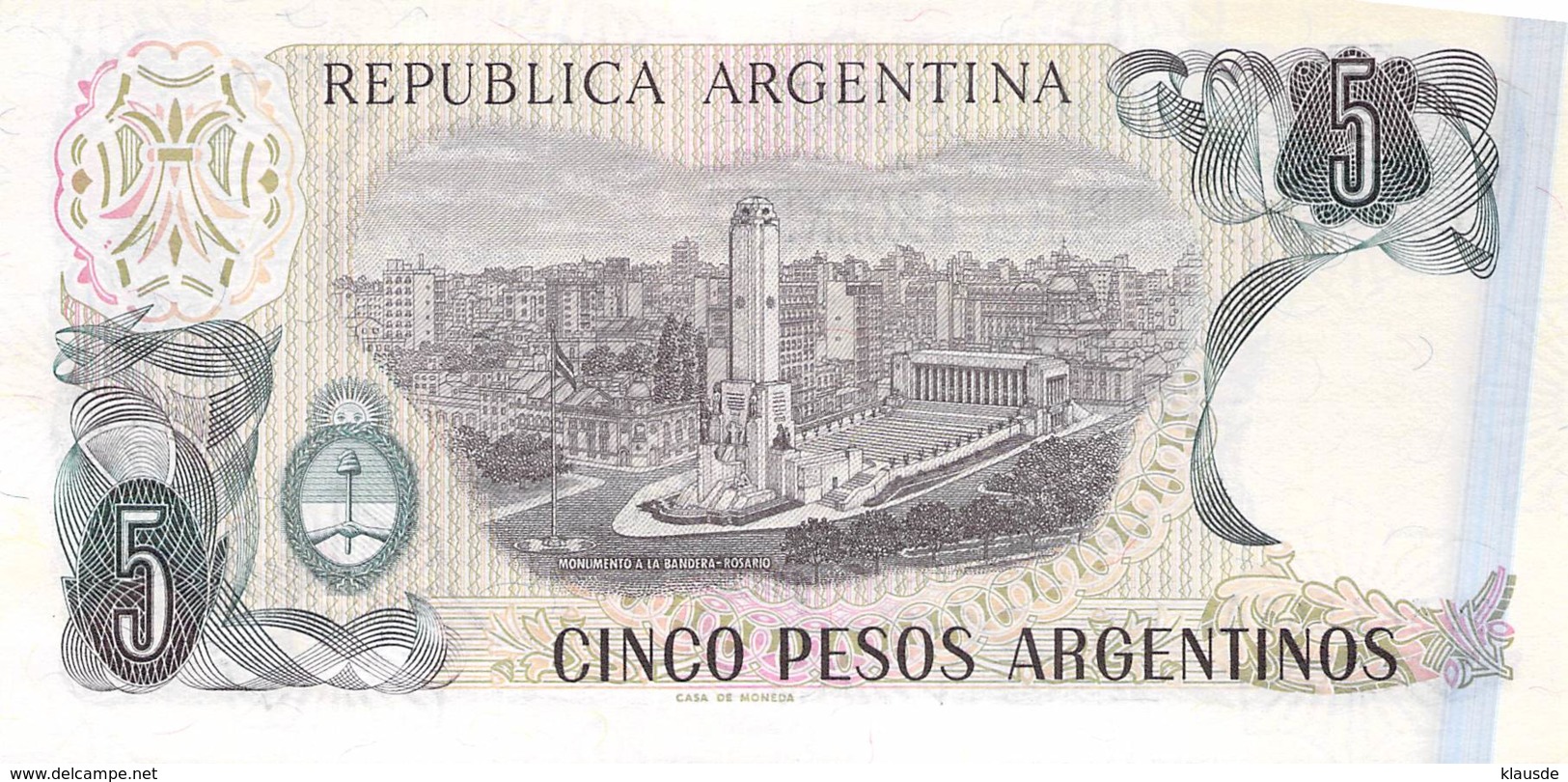 Cinco Peso  Banknote Argentinien - Argentinien